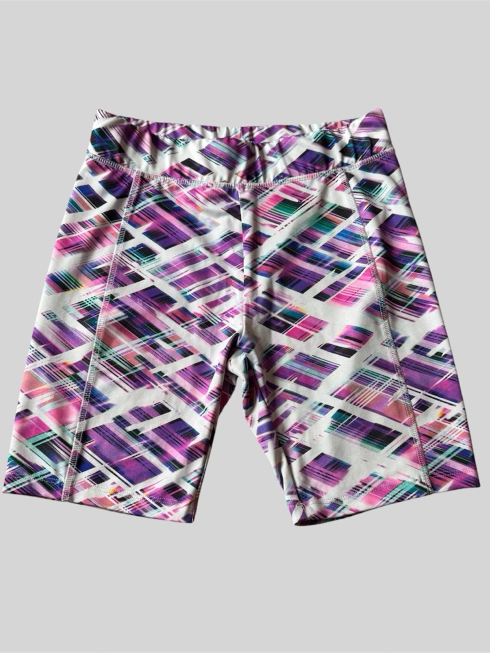 Girl’s Active Compression Shorts with Vibrant Print